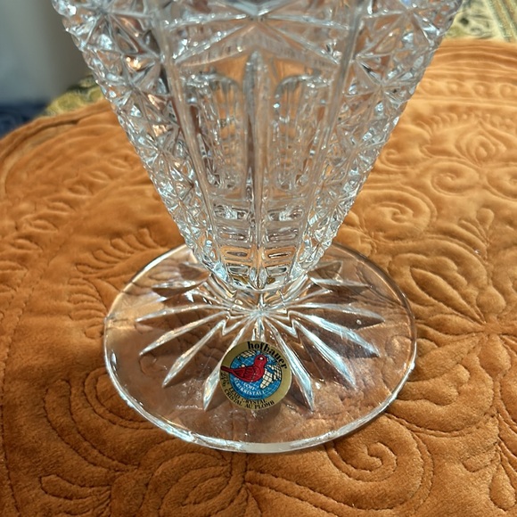 Vintage Hofbauer Germany “Byrdes” Collection Fan Style Lead Crystal Vase - Picture 14 of 15